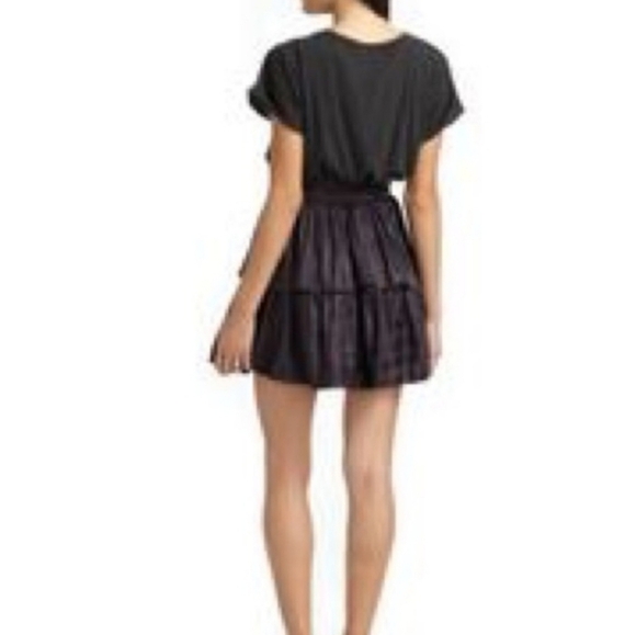 Pencey Tiered Mixed-Media Ruffled Mini Dress Size 6 - Picture 3 of 10